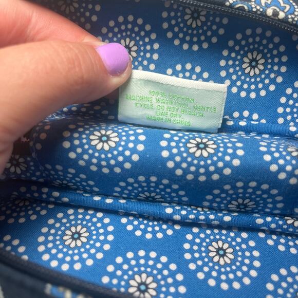 Vera Bradley Calypso Blue Sunglasses Eyeglass Zip Case Travel - Picture 5 of 5